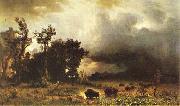 Albert Bierstadt Buffalo Trail Norge oil painting reproduction